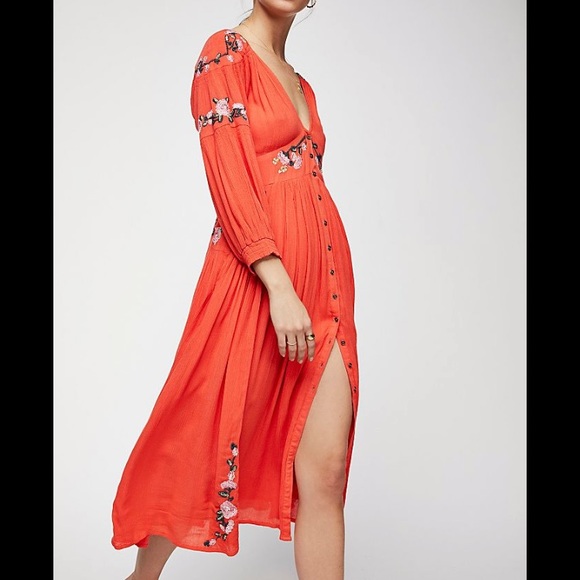 free people day glow midi dress